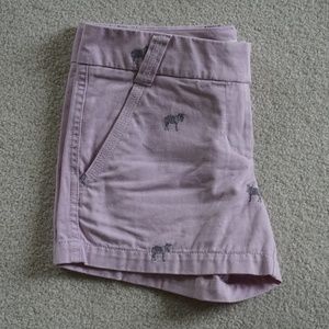 J Crew Zebra embroidered shorts
